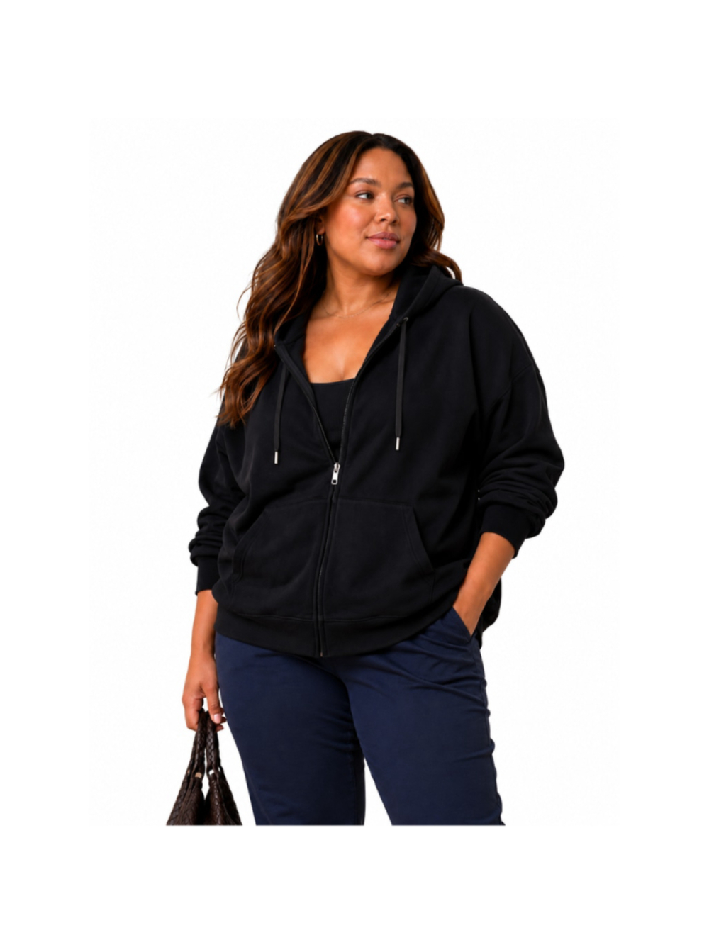 Women's Auden Plus Size Fleece Full-Zip Lounge Hoodie Sweatshirt – Size 3XL –NWT